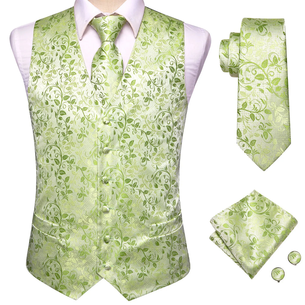 Elegant Floral Necktie How to Tie Set for Men