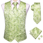 Elegant Floral Necktie How to Tie Set for Men