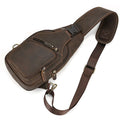 Leather Single Shoulder Sling Bag Chest Bags For Men