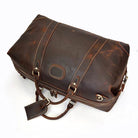 Retro Leather Men’s Travel Duffle Bag Large Capacity Cowhide Tote - VacationGrabs
