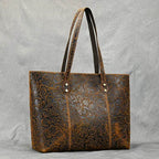 Retro Genuine Leather Shoulder Bag for Women Luxury Designer Tote - VacationGrabs