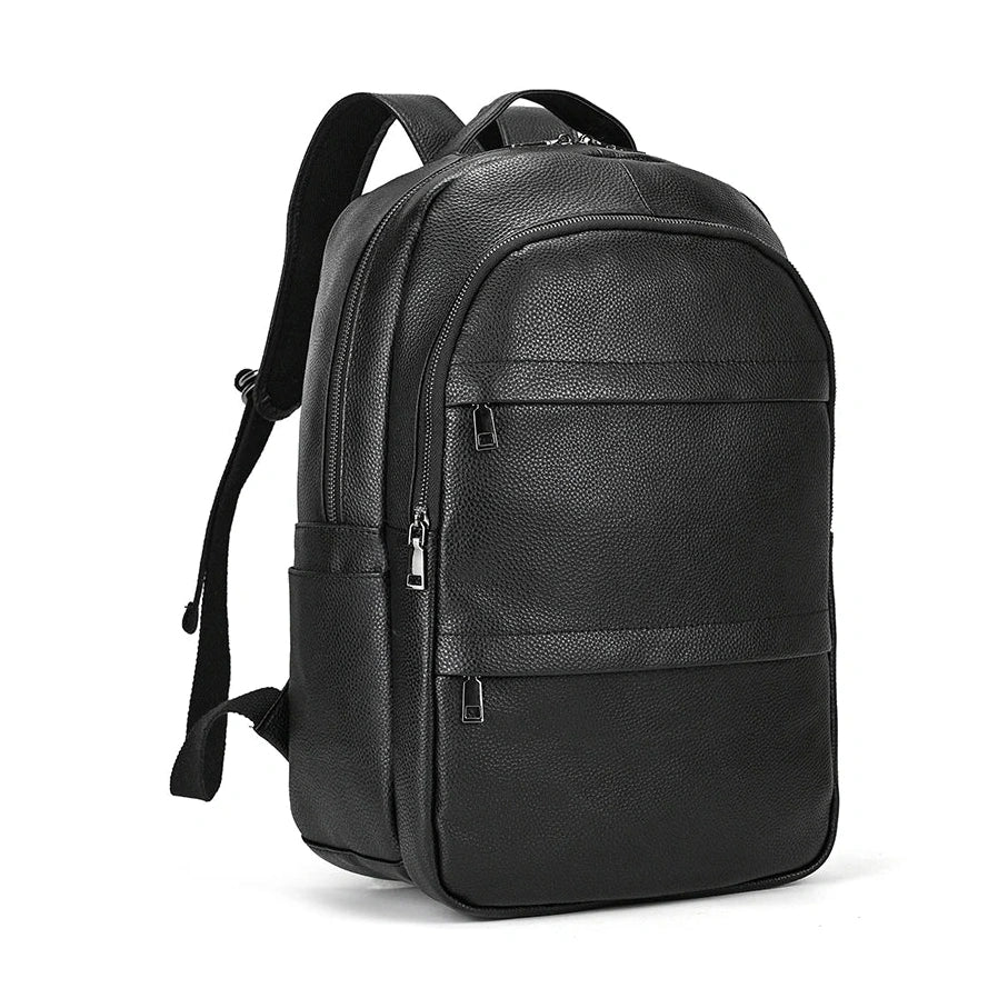 Sac à dos en cuir de luxe 15,6" pour homme, sac à dos de voyage pour ordinateur portable