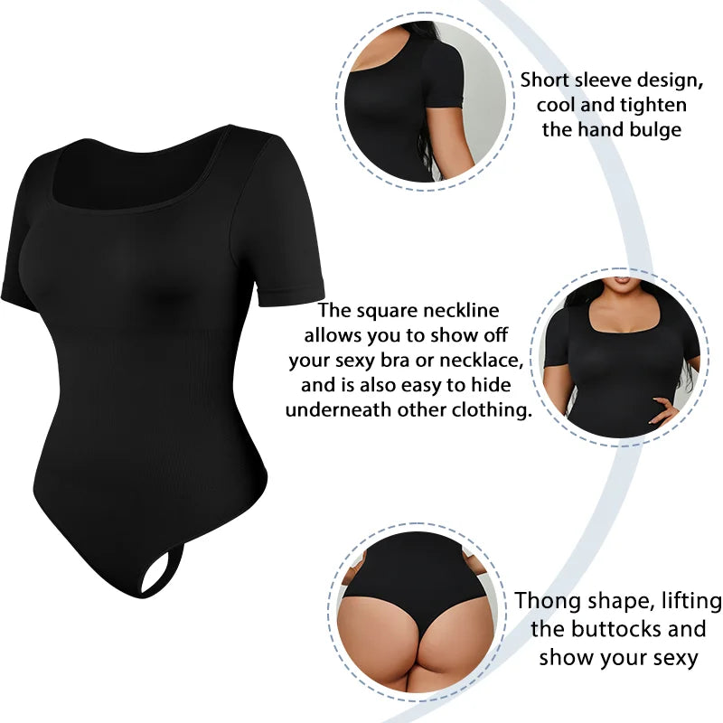 Plus Size Firm Control Thong Bodysuit Shapewear