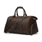 Luxury Travel Handbag With Suit Compartment Genuine Leather - VacationGrabs