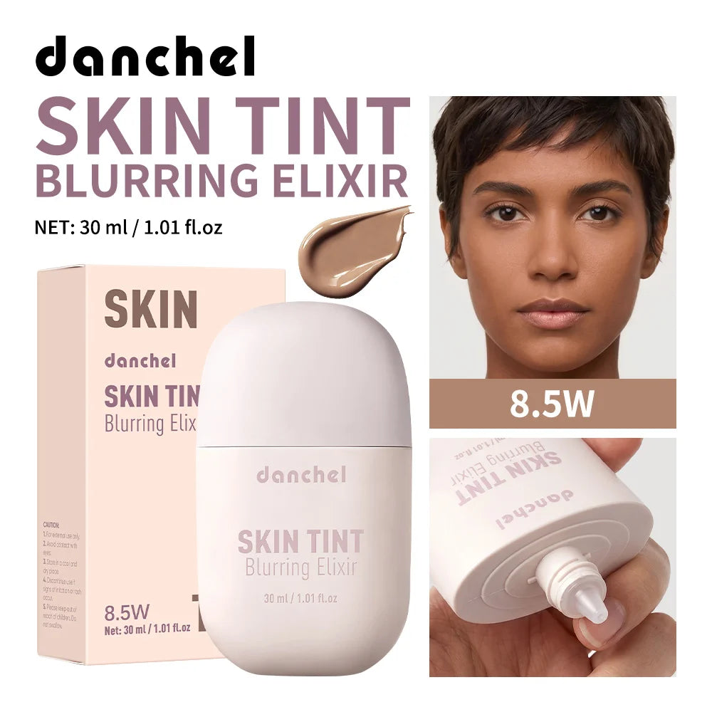 Skin Tint Blurring Elixir Foundation Lightweight & Breathable Blur Pores Fine Lines Hydrating Coverage Face Makeup for All Skin