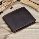 Crazy Horse Men’s Short Wallet for Gifts Retro Fashion Leather - VacationGrabs