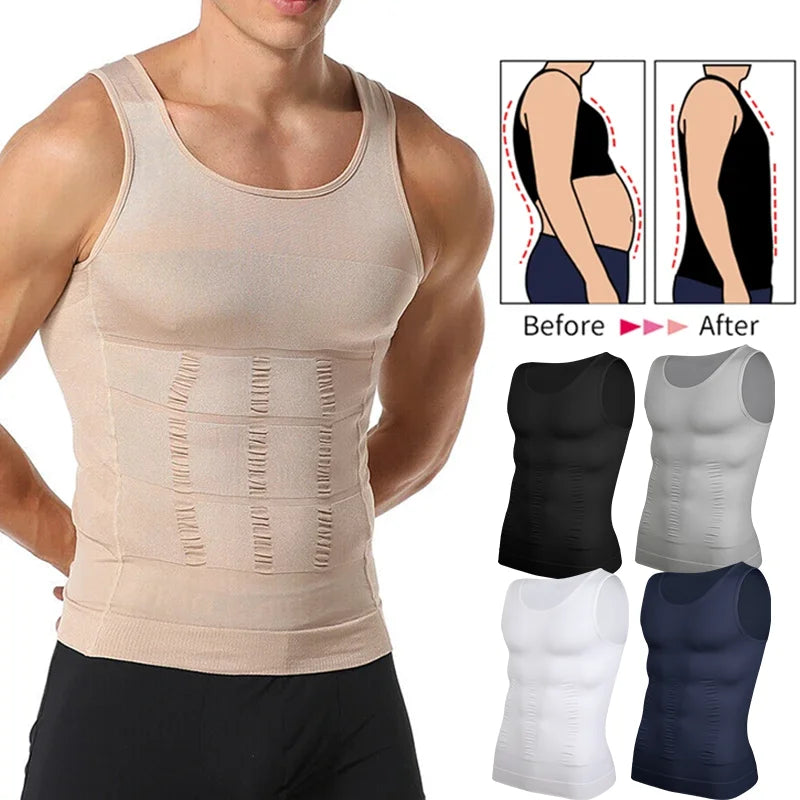 Men's Compression Slimming Tank Top with Tummy Control