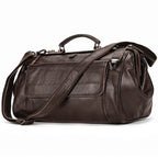 Fashionable Men’s Tote Weekender Bag Leather Travel Luggage - VacationGrabs