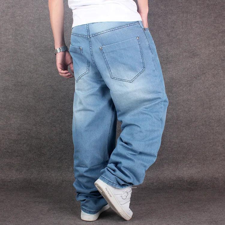 Men's Pants - Jeans Oversized Loose Denim Jeans Men's Wide Leg Streetwear Pants
