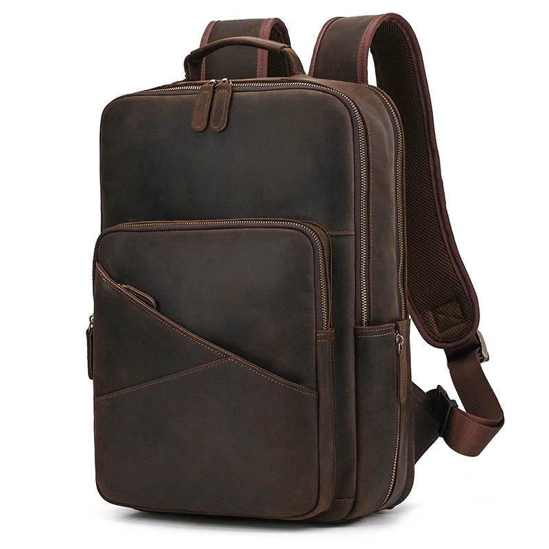 Leather Backpack for Camera DSLR Travel Bag for Men and Women - VacationGrabs