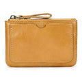 Mini Coin Purse Genuine Leather Real Cowhide Small Wallet with Key Ring - VacationGrabs