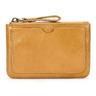 Mini Coin Purse Genuine Leather Real Cowhide Small Wallet with Key Ring - VacationGrabs