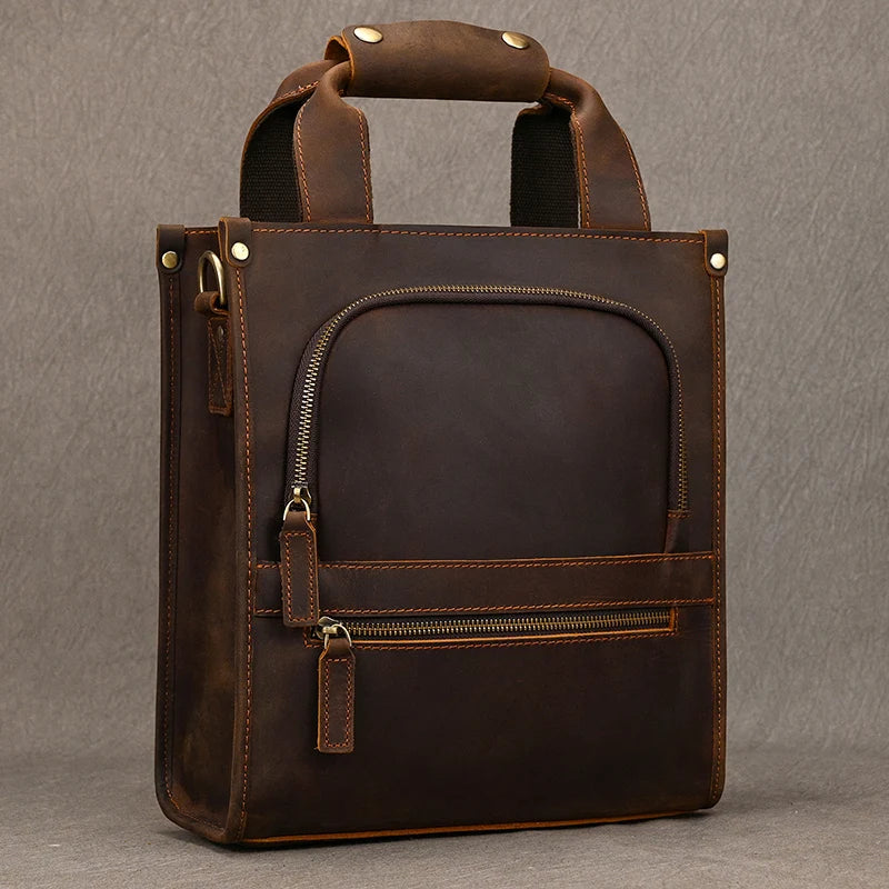 Vintage Fashion Men's Shoulder Bag Genuine Leather Men Sling Bag