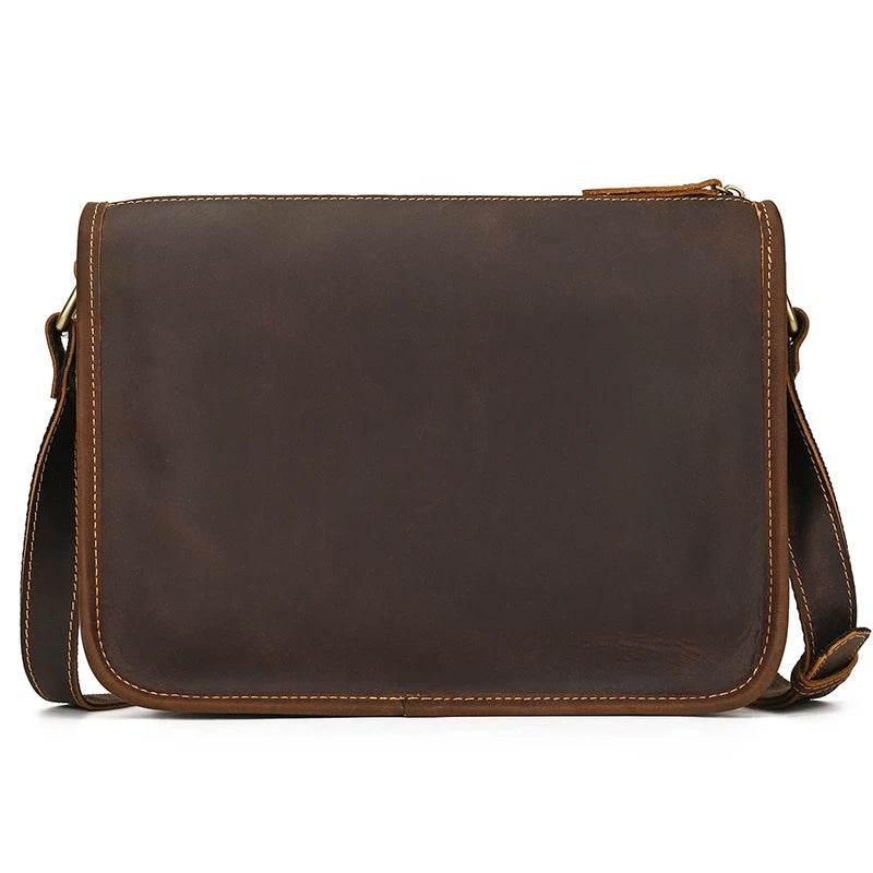 Casual Leather Crossbody Bag for Men – Multi-pocket iPad Sling - VacationGrabs