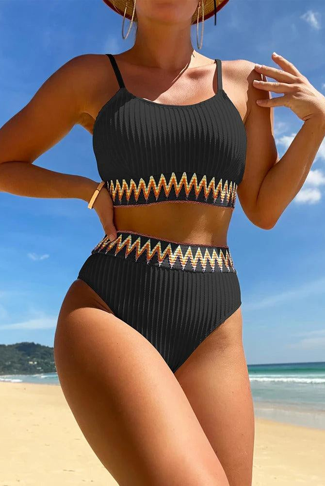Women's Swimwear Patchwork Swimwear Brazilian Bikini Set Beachwear Bathing Suit