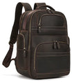 Double Layer Leather Backpacks For Men Large Capacity