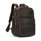 High Quality Men’s Leather Backpack for Travel 15.6" Laptop