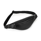 Men's Leather Chest Bag Soft Cowskin Sport Waist Pack for Male - VacationGrabs
