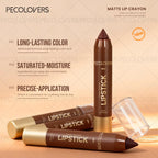 6-Piece Waterproof Matte Lip Liner Set, Long-Lasting