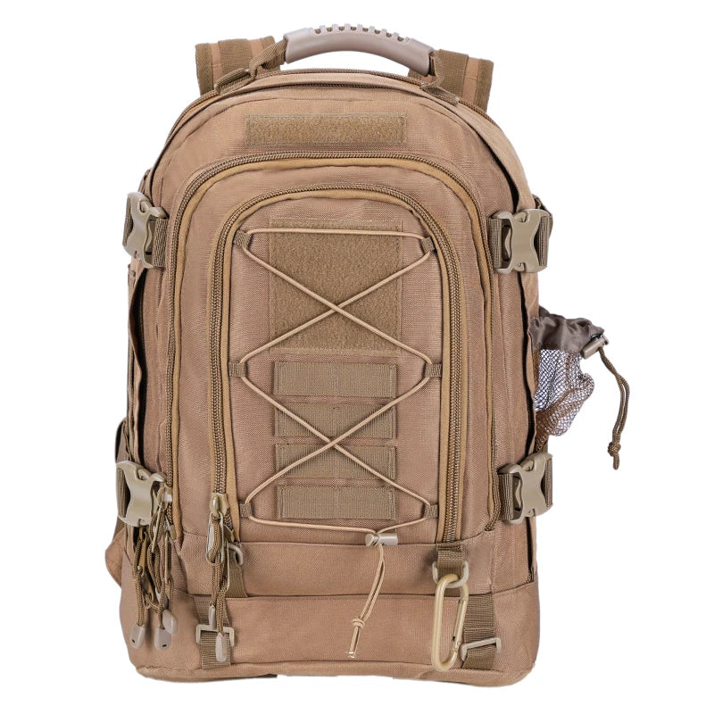 65L Tactical Hiking Backpack Rucksack, Nylon, Unisex