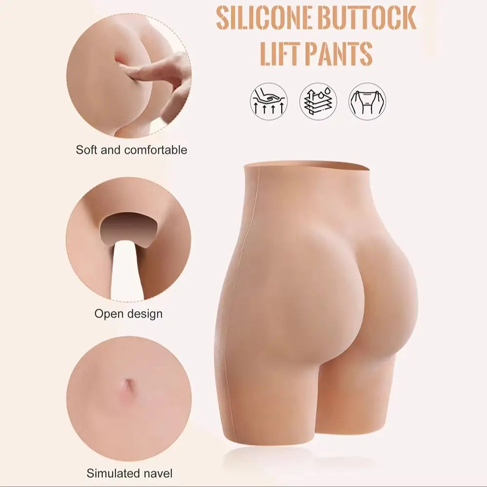 Silicone Padded Butt Lifter Panties, Tummy Control Shaper