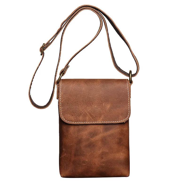 Genuine Leather Cellphone Pouch Crossbody Bag for Men & Women - VacationGrabs