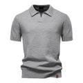 AIOPESON Men's Summer Breathable Polo Shirt Short Sleeve Solid Color Casual Polo Shirts for Men Lightweight Stretch Polo ﻿