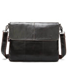 Men's Leather Crossbody Bag Casual Waterproof Sling Oil Wax - VacationGrabs
