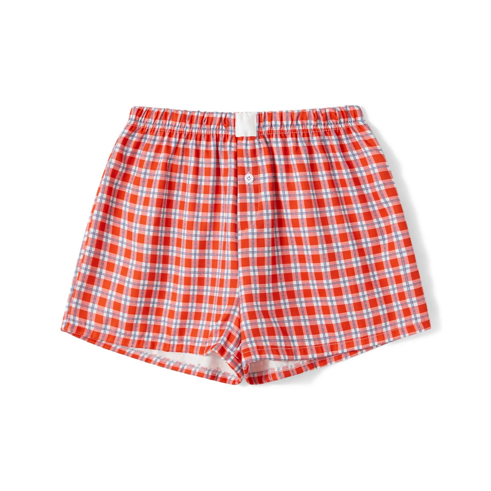 VacationGrabs Women Y2k Gingham Boxer Shorts Stripes Button Elastic Waist Boxers Cute Mini Bloomers Plaid Loose Fit Boy Shorts