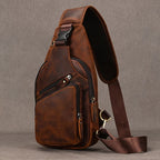 Men's Vintage Genuine Leather Crossbody Sling Bag
