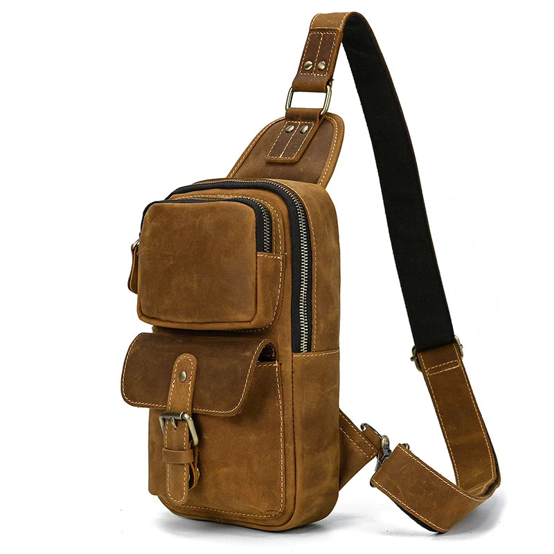 New Designer Luxury Designer Chest Bag Single Shoulder Backpack Bag For Men Male Chest Pack Vintage Style Dropshipping Men Bag