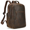 Thick Leather 17" Laptop Backpack Business Travel Leather