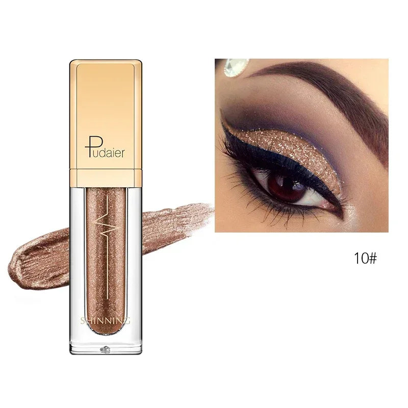 Waterproof Liquid Glitter Eyeshadow, Metallic Gel Cream