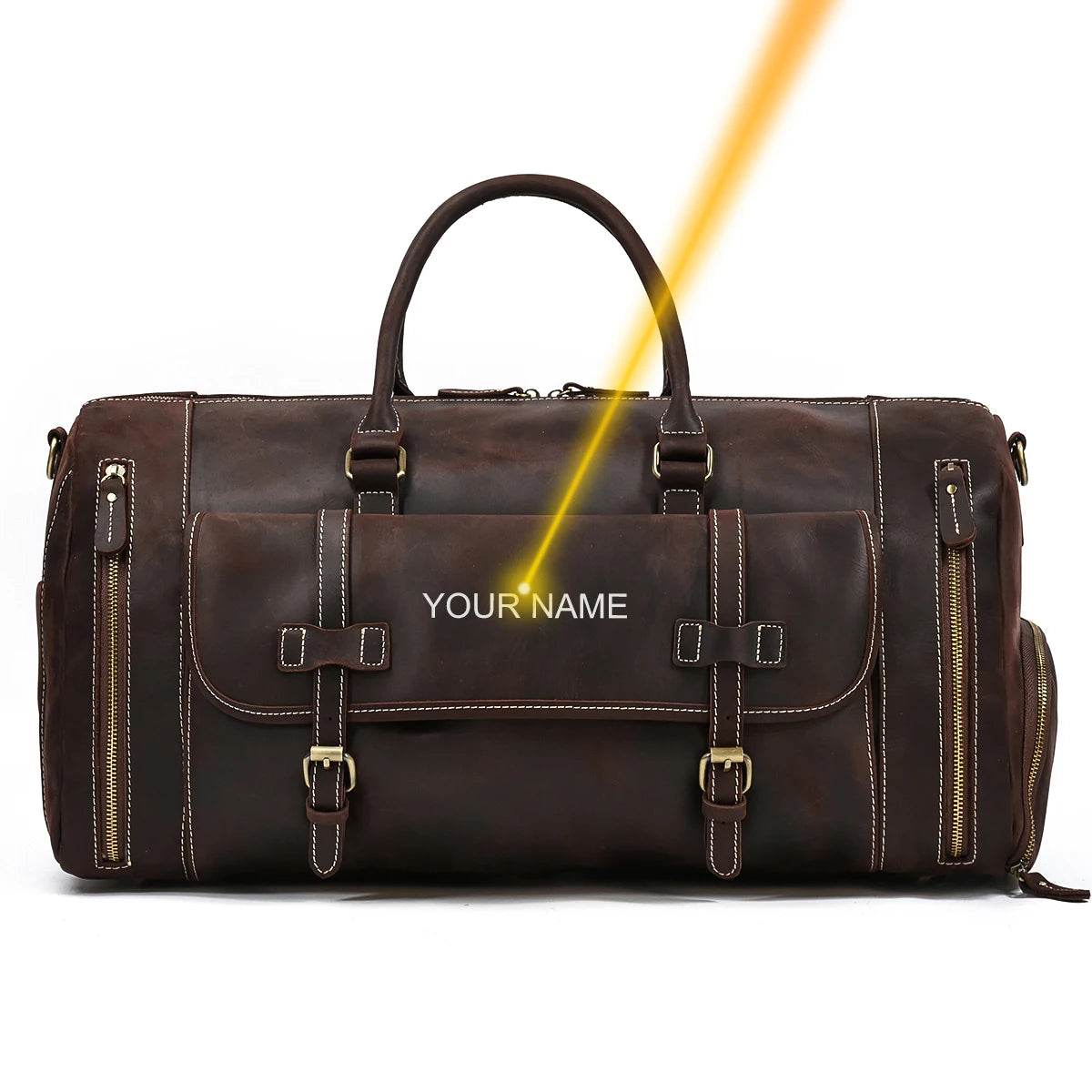 Crazy Horse Leather Duffle – Large Capacity Travel Weekender - VacationGrabs