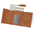 Trifold Leather Short Wallet for Men RFID Purse Multi-Function Wallet - VacationGrabs