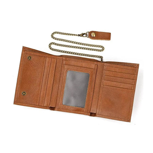 Trifold Leather Short Wallet for Men RFID Purse Multi-Function Wallet - VacationGrabs