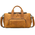 Genuine Leather Men’s Travel Bag Cowhide Shoulder Hand Luggage - VacationGrabs