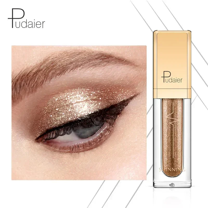Waterproof Liquid Glitter Eyeshadow, Metallic Gel Cream
