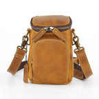 Vintage Leather Crossbody Sling Bag for Men with Belt Loop
