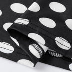 VacationGrabs Women Square Neck Polka Dot Print Long Sleeve Top Slim Fit Stretchy Y2K Vintage Casual Basic Tee Blouse Daily Wear