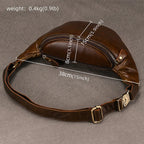 Men's Genuine Leather Sling Bag – Sport Waist & Chest Pack