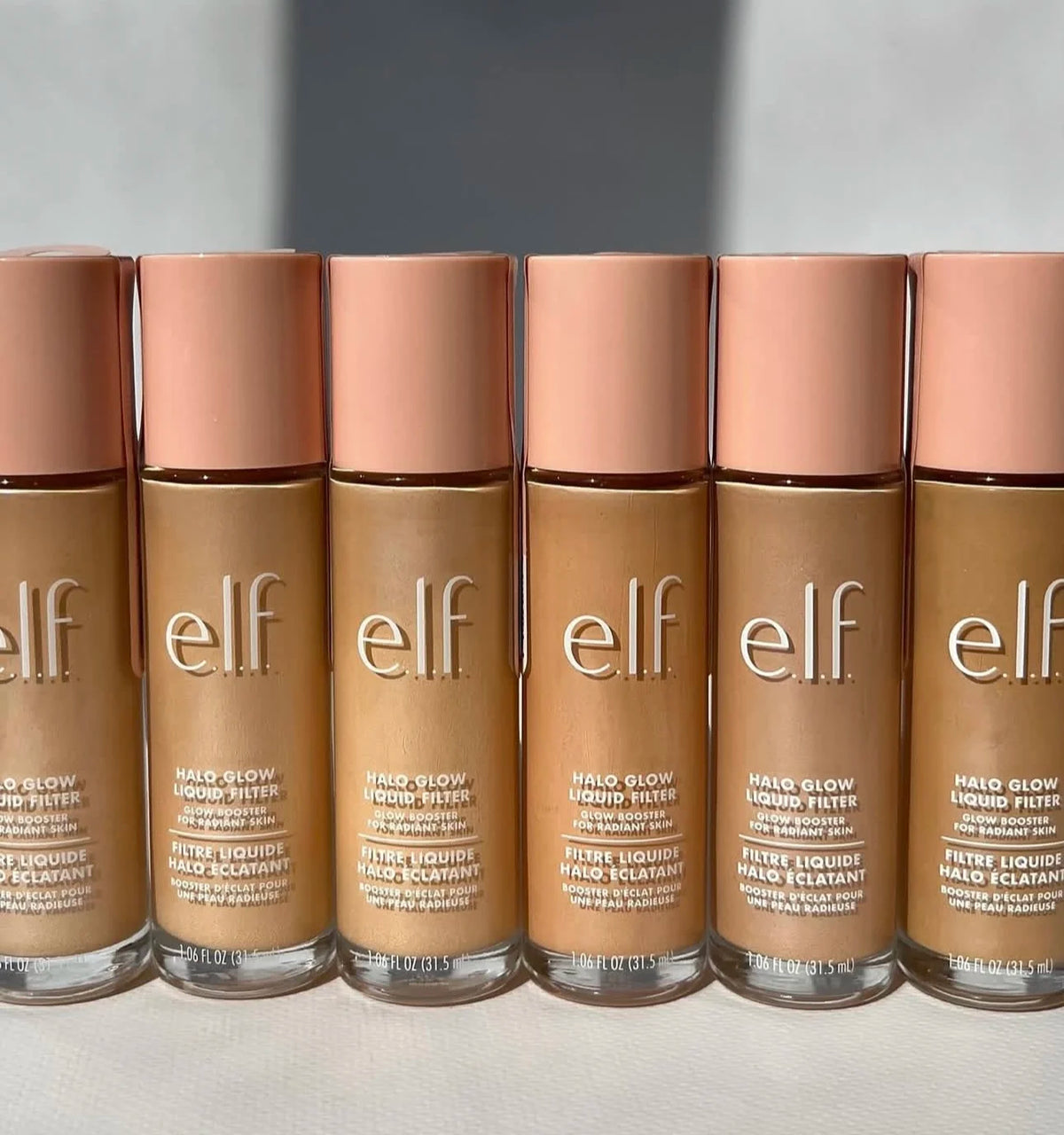 Original e.l.f. Halo Glow Liquid Filter Foundation Shiny Glossy Lightweight Hydrating Full Coverage Concealer For All Skin Types