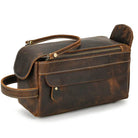 Genuine Leather Toiletry Bag for Men and Women - VacationGrabs