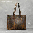 Retro Genuine Leather Shoulder Bag for Women Luxury Designer Tote - VacationGrabs