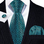 Green Silk Tie Set for Men: Multiple Shades Available - VacationGrabs
