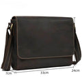 Genuine Leather Men’s Shoulder Bag Casual Crossbody Messenger Bag - VacationGrabs