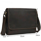 Genuine Leather Men’s Shoulder Bag Casual Crossbody Messenger Bag - VacationGrabs