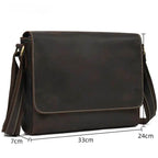 Genuine Leather Men’s Shoulder Bag Casual Crossbody Messenger Bag - VacationGrabs
