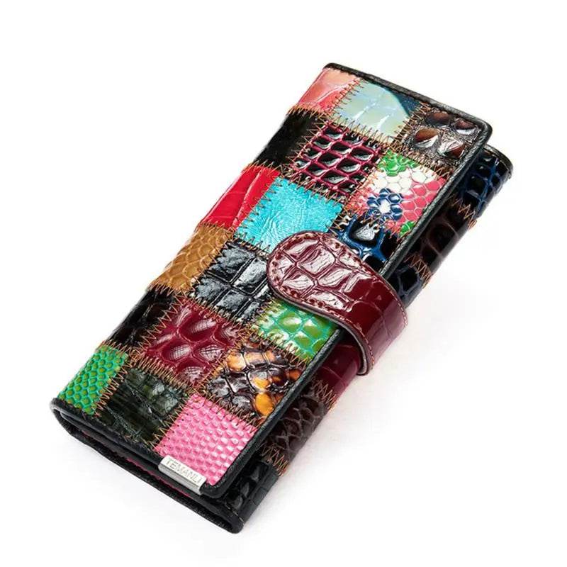Women’s Leather Hand Purse Short Wallets Evening Clutch Mobile Phone Bag - VacationGrabs