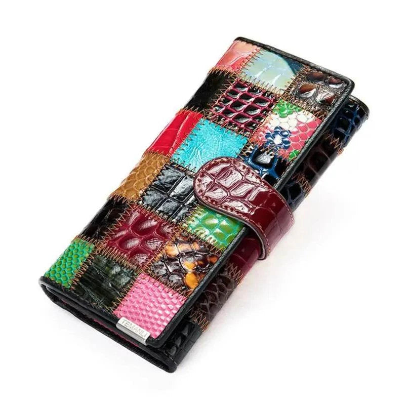 Women’s Leather Hand Purse Short Wallets Evening Clutch Mobile Phone Bag - VacationGrabs